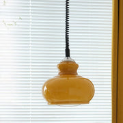 Suspension réglable rétro crème en verre nordique Lunea