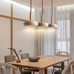 Cargar imagen en el visor de la Galería, Lámpara colgante tradicional japonesa de travertino redondo de madera M18