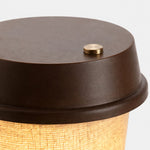 Bild in Gallery-Viewer laden, Rechargeable table lamp touch button and walnut lid detail