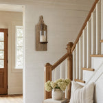 Cargar imagen en el visor de la Galería, Rustic wooden wall sconce cottage room scene