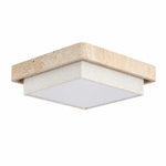 Cargar imagen en el visor de la Galería, Travertine Fabric Flush Mount Ceiling Light
