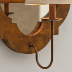 Load image into Gallery viewer, Antique Wood Wall Sconce With Fabric Shade