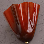 Cargar imagen en el visor de la Galería, Aplique de pared Bellina de cristal con diseño floral: lámpara de pared moderna de latón para dormitorio y pasillo.