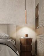 Load image into Gallery viewer, Japanese Wabi Sabi Yellow Travertine Cylinder 1-Light Pendant Light M13