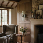 Cargar imagen en el visor de la Galería, Aplique de pared Tierlux Glass Art Deco Globe – Lámpara de metal y cristal para salón o baño