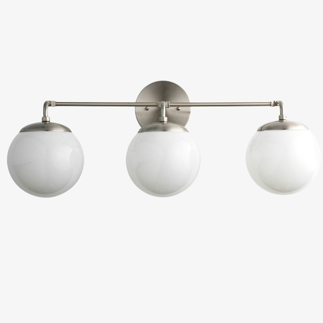 Aplique de pared de vidrio Glorica: lámpara de tocador vintage moderna