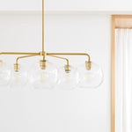 Load image into Gallery viewer, Selvion 5 Light Globe Chandelier - Sculptural Glass Modern Style