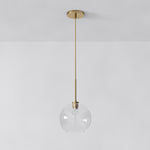 Cargar imagen en el visor de la Galería, Lámpara colgante Selvion con forma de globo de cristal - Estilo contemporáneo de bola de cristal