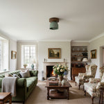 Load image into Gallery viewer, Metio Dome Scandinavian Oak Flush Mount Ceiling Light – Modern Minimalist Design for Living Room & Bedroom