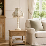 Load image into Gallery viewer, Embroidered Floral Ruffle Table Lamp