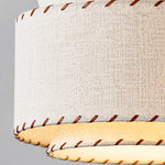 Load image into Gallery viewer, Hand-Stitched Linen Pendant Light