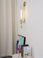 Load image into Gallery viewer, Slim Wall Light with Ribbed Glass and Metallic Modern Frame