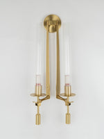 Load image into Gallery viewer, Slim Wall Light with Ribbed Glass and Metallic Modern Frame