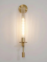 Load image into Gallery viewer, Slim Wall Light with Ribbed Glass and Metallic Modern Frame