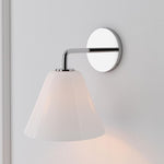 Load image into Gallery viewer, Conica Sculptural Cone Glass Wall Sconce – Modern Minimalist Lighting for Bathroom or Hallway
