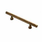 Bild in Gallery-Viewer laden, Antique Brass hammered bar pull with 3.8 inch or 96 mm centers