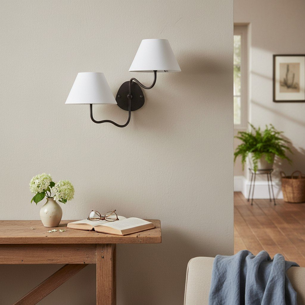 Arlen Modern Minimalist Fabric Wall Sconce – Soft Glow Wall Lamp for Bedroom & Living Room