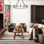 Load image into Gallery viewer, Rowan Candle Wagon Wheel Chandelier - Farmhouse Round Wheel Lighting