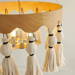 Load image into Gallery viewer, FringeAura Boho Tassel Chandelier - Large Cotton Fringe Chandelier for Dining and Living Room
