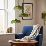 Charger l'image dans la visionneuse de galerie, Suspension en Verre Artistique Aridia en Forme de Feuilles de Palmier pour Couloir Cuisine et Salon