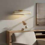 Bild in Gallery-Viewer laden, Libris Wandmontierte Bilderleuchte - Moderner Stahlrahmen mit Weichem Sandfarbener Schirm für Eingangsbereich & Esszimmer