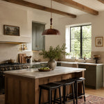 Bild in Gallery-Viewer laden, Vintage brown pendant over a kitchen island