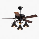 Charger l'image dans la visionneuse de galerie, Style B wood blades three-light ceiling fan