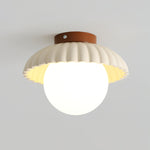 Load image into Gallery viewer, Stylish Alien Cream Style Ceiling Light in Beige Metal and Glass