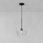 Load image into Gallery viewer, Merin Geometric Glass Chandelier – Modern Architectural Lighting for Dining Room or Foyer