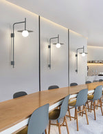 Cargar imagen en el visor de la Galería, Lámpara de pared nórdica con brazo oscilante para salón M22