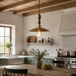 Cargar imagen en el visor de la Galería, Vintage brass pendant above kitchen table