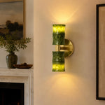 Bild in Gallery-Viewer laden, Green bamboo wall lamp view 4