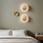 Load image into Gallery viewer, Amber Loft Travertine Round Sconce Wall Light