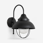 Bild in Gallery-Viewer laden, Complete vintage black seeded-glass wall lamp