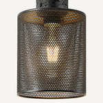 Cargar imagen en el visor de la Galería, Textured Black Mesh Pendant Light 3