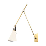 Cargar imagen en el visor de la Galería, Lámpara de pared vintage de metal con brazo oscilante ajustable M23