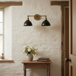 Load image into Gallery viewer, Conique Metal Vintage Dual Shade Wall Sconce – Farmhouse Style Lighting for Bathroom & Hallway