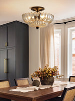 Load image into Gallery viewer, Vintage Glass Double Layer Floral Ceiling Lamp