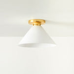 Load image into Gallery viewer, Conica Geometric Cone Glass Flush Mount – Minimalist Home Lighting