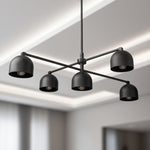 Load image into Gallery viewer, Farmhouse Chandelier – Mid Century Brass Swing Arm Chandelier For Living Room