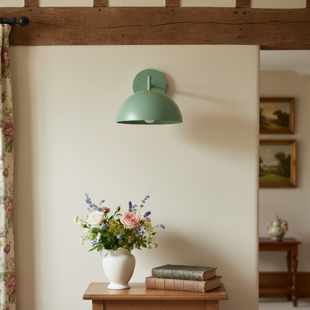 Metio Dome Wall Sconce – Mid-Century Dome Shade for Living Room