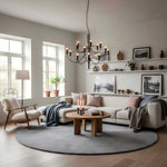 Bild in Gallery-Viewer laden, Tendrila Zeitgenössischer Mehrfachleuchter – Industrieinspirierte Metallaufhängung für Aufenthaltsräume N01