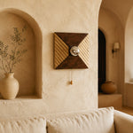 Cargar imagen en el visor de la Galería, Geometric Resin Wall Light With Metal Pull Chain