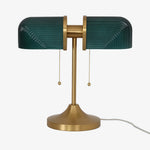 Charger l'image dans la visionneuse de galerie, Lampe de Table en Verre Cannelé Aurebron - Lampe de Table Décorative Moderne à Base Métallique pour Salon