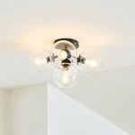 Load image into Gallery viewer, Glass Globe Flush Mount Light - Elegant Modern 5 Globe Ceiling Light