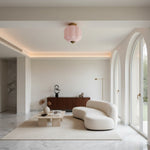 Load image into Gallery viewer, Eloise Flush Mount Milk Glass Ceiling Light – Modern Accent Lighting with Artistic Glass Shade