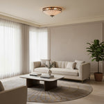 Load image into Gallery viewer, Tiffstar Elegant Art Glass Flush Ceiling Light with Vintage inspired Glass Diffuser – Classic Ceiling Fixture for Home Interiors