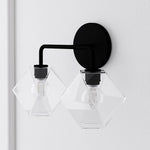 Load image into Gallery viewer, Talvior Faceted Glass Wall Sconce – Modern Style Bathroom or Hallway Accent Light