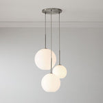 Load image into Gallery viewer, Selvion Minimalist Blown Glass Chandelier — Modern Sculptural Lighting for Dining or Living Spaces