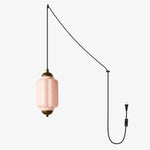 Bild in Gallery-Viewer laden, Fluted Glass Antique Brass Plug-In Pendant